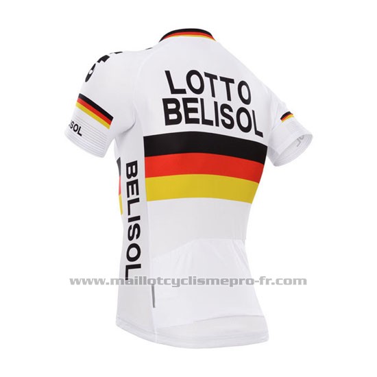 2014 Maillot Cyclisme Lotto Belisol Campion Allemagne Manches Courtes et Cuissard
